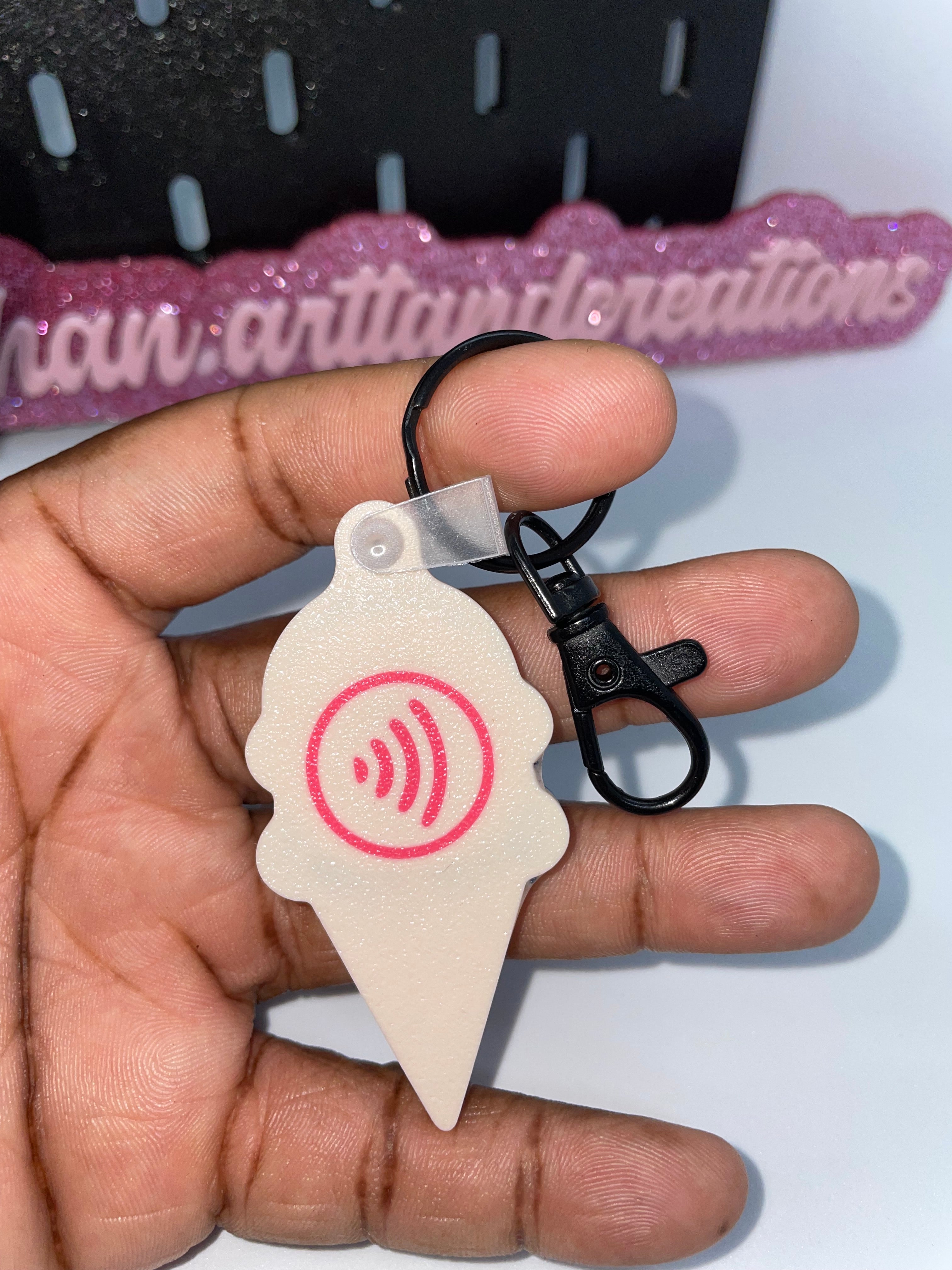 Ice cream cone NFC Keychain