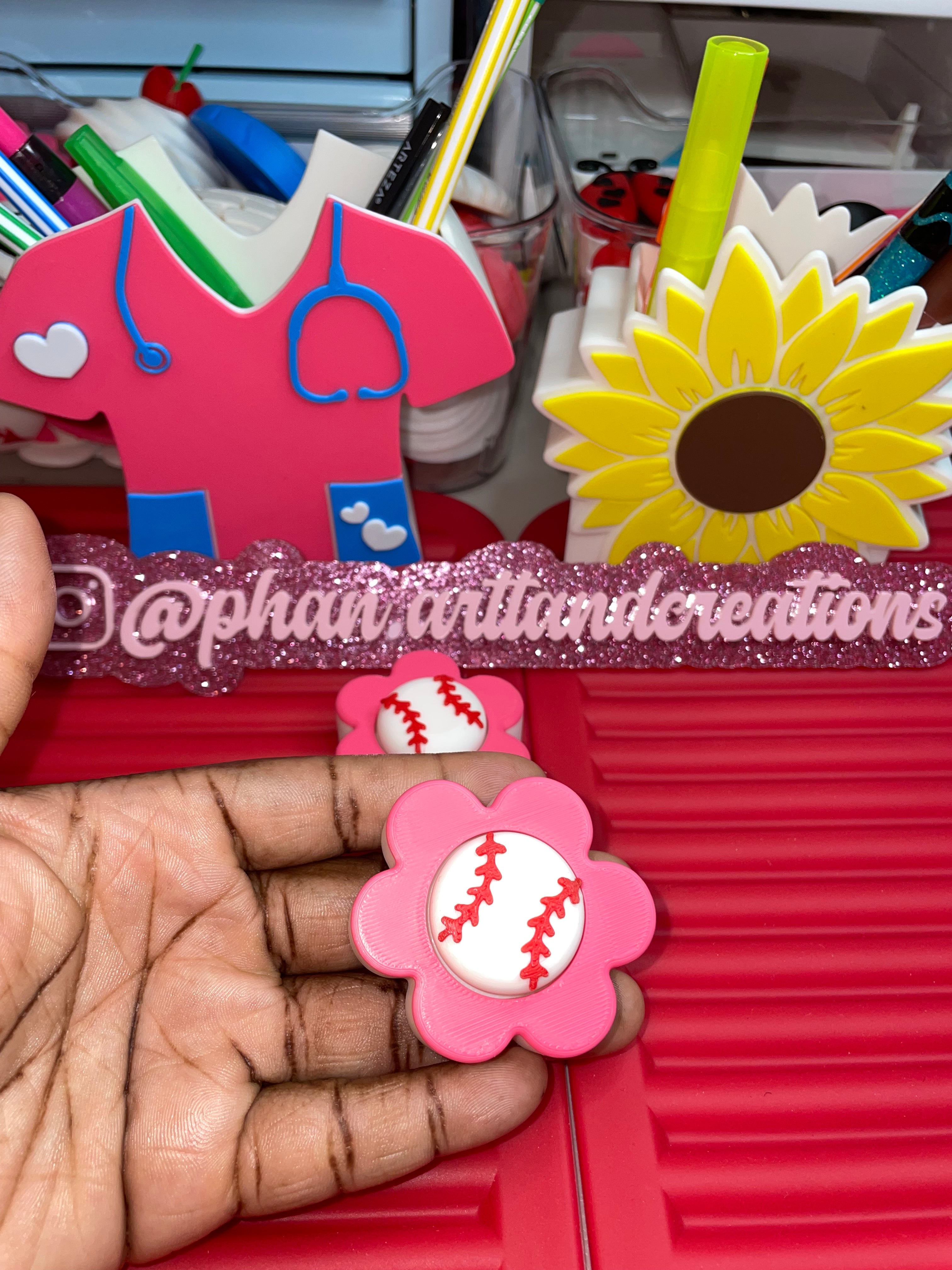 Flower baseball clicker