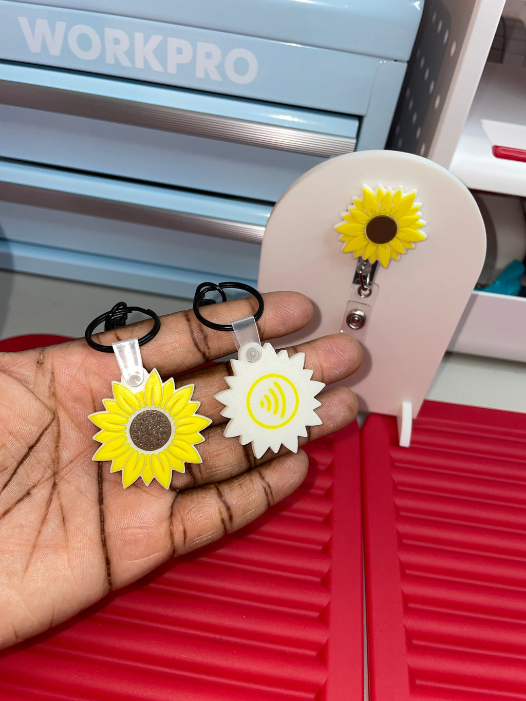 Sunflower NFC keychain