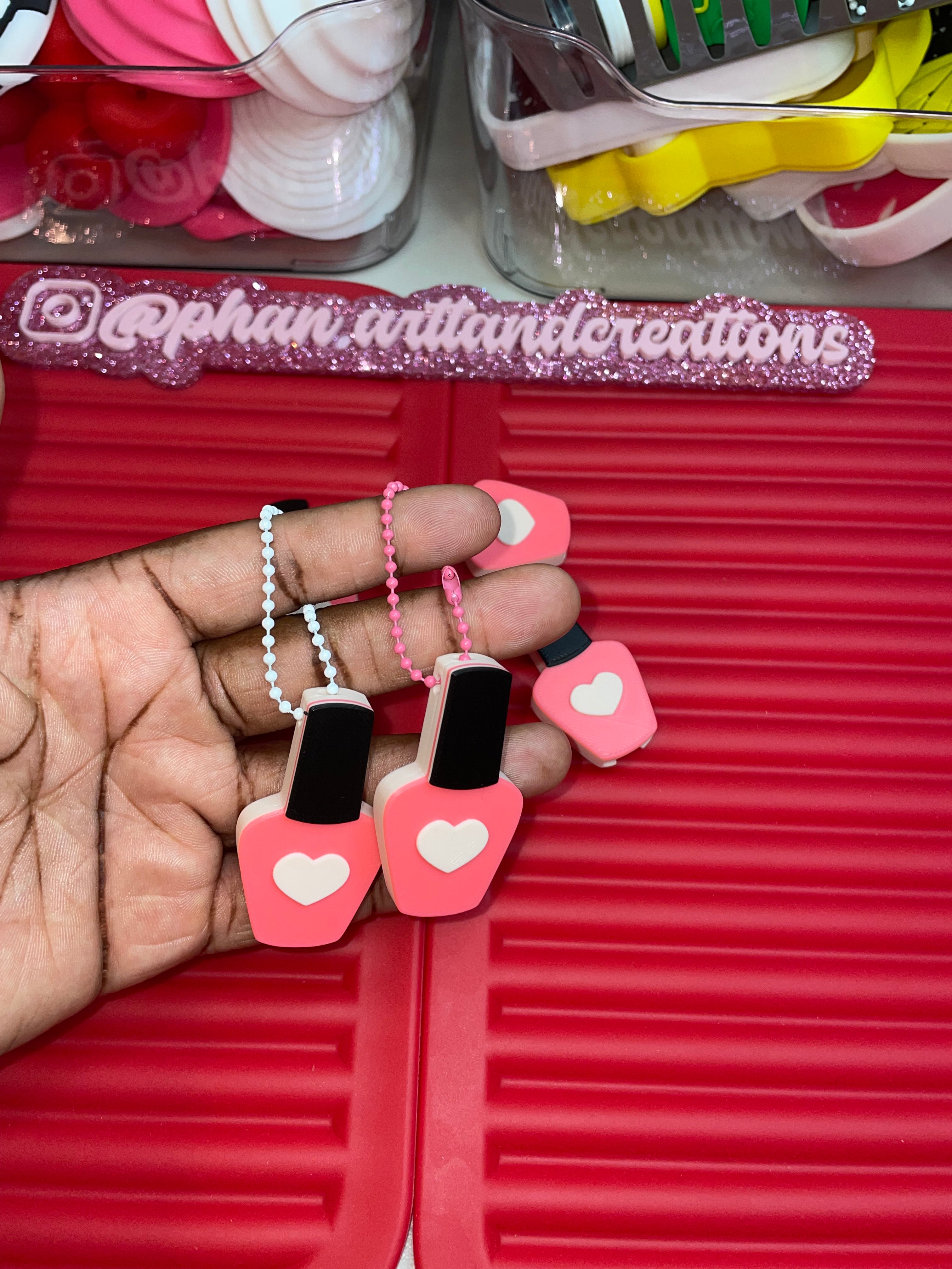 Nail polish can opener/keychain