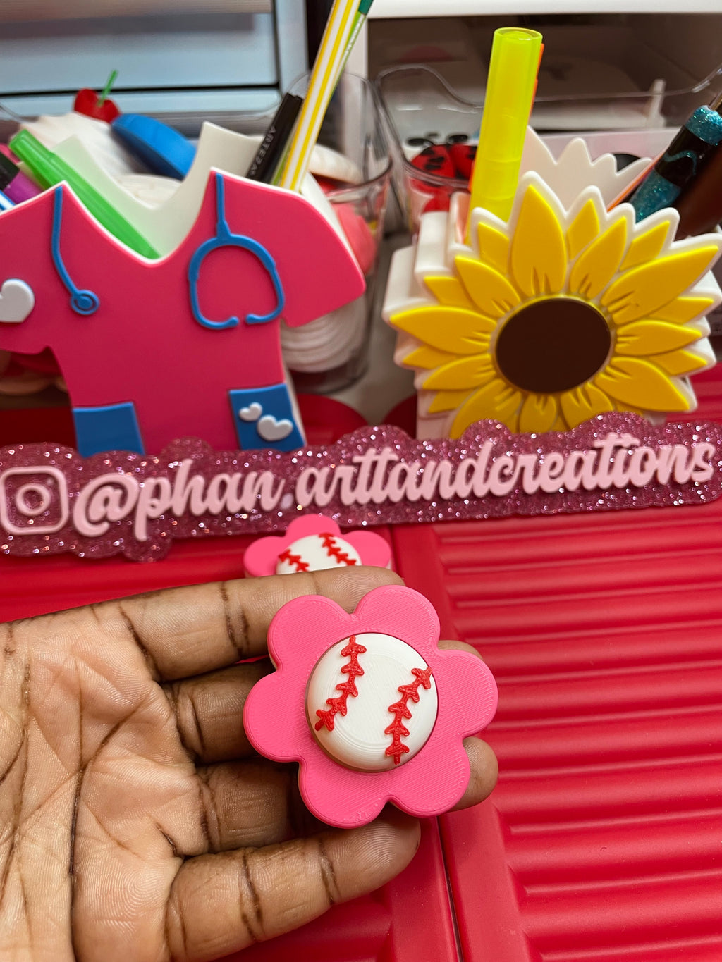 Flower baseball clicker