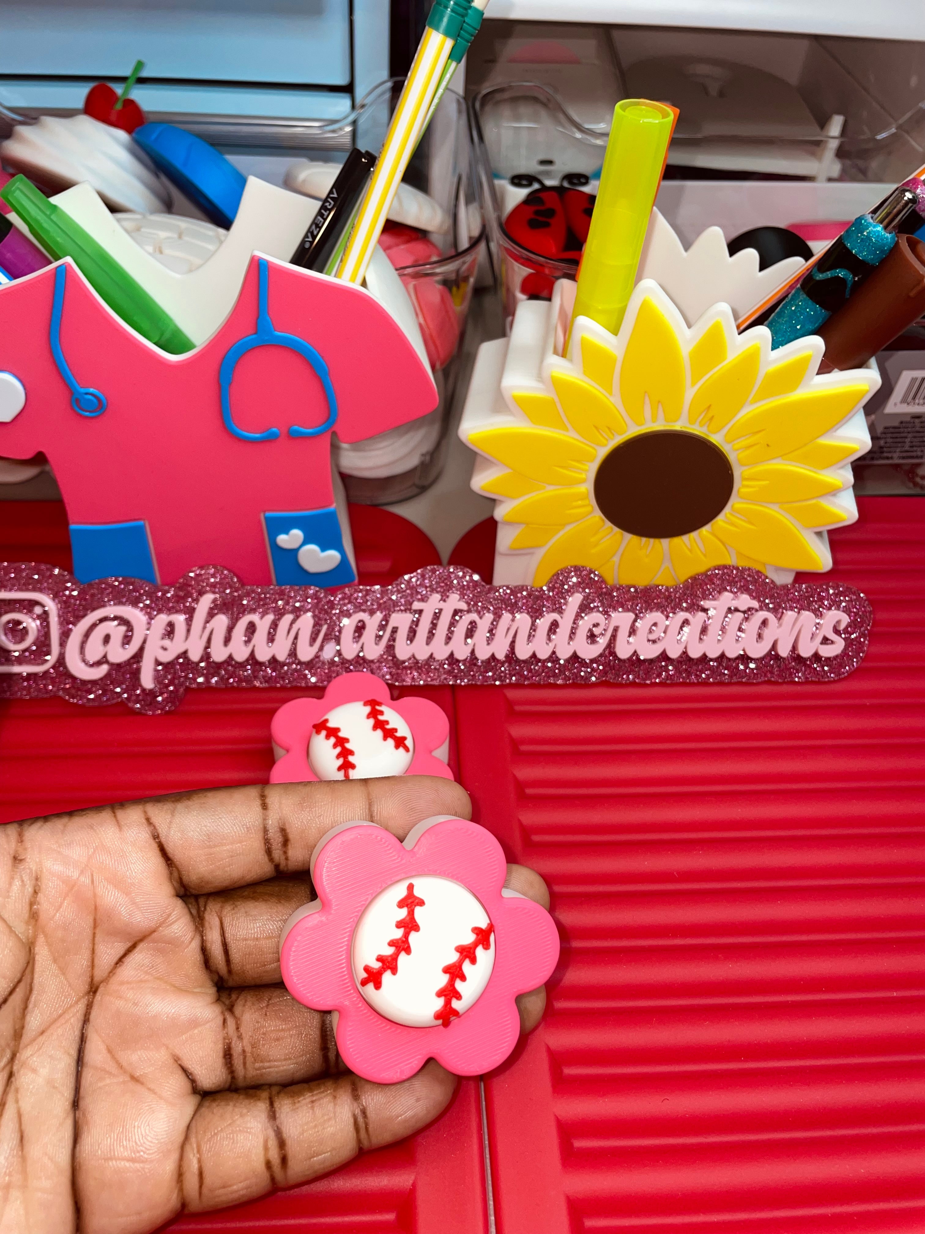 Flower baseball clicker
