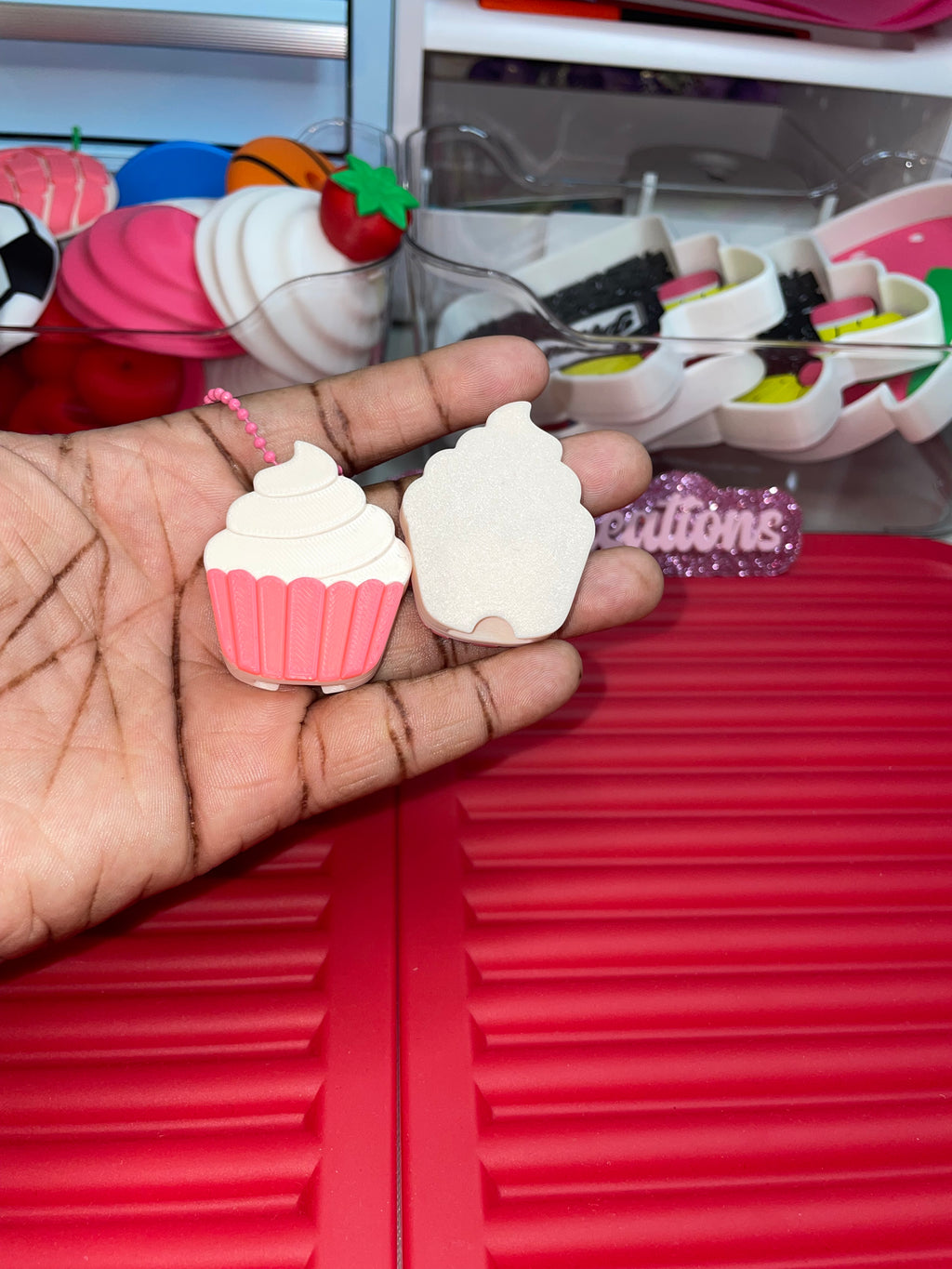Cupcake can opener/keychain