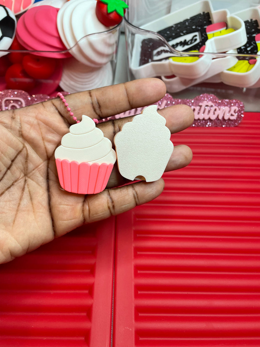 Cupcake can opener/keychain