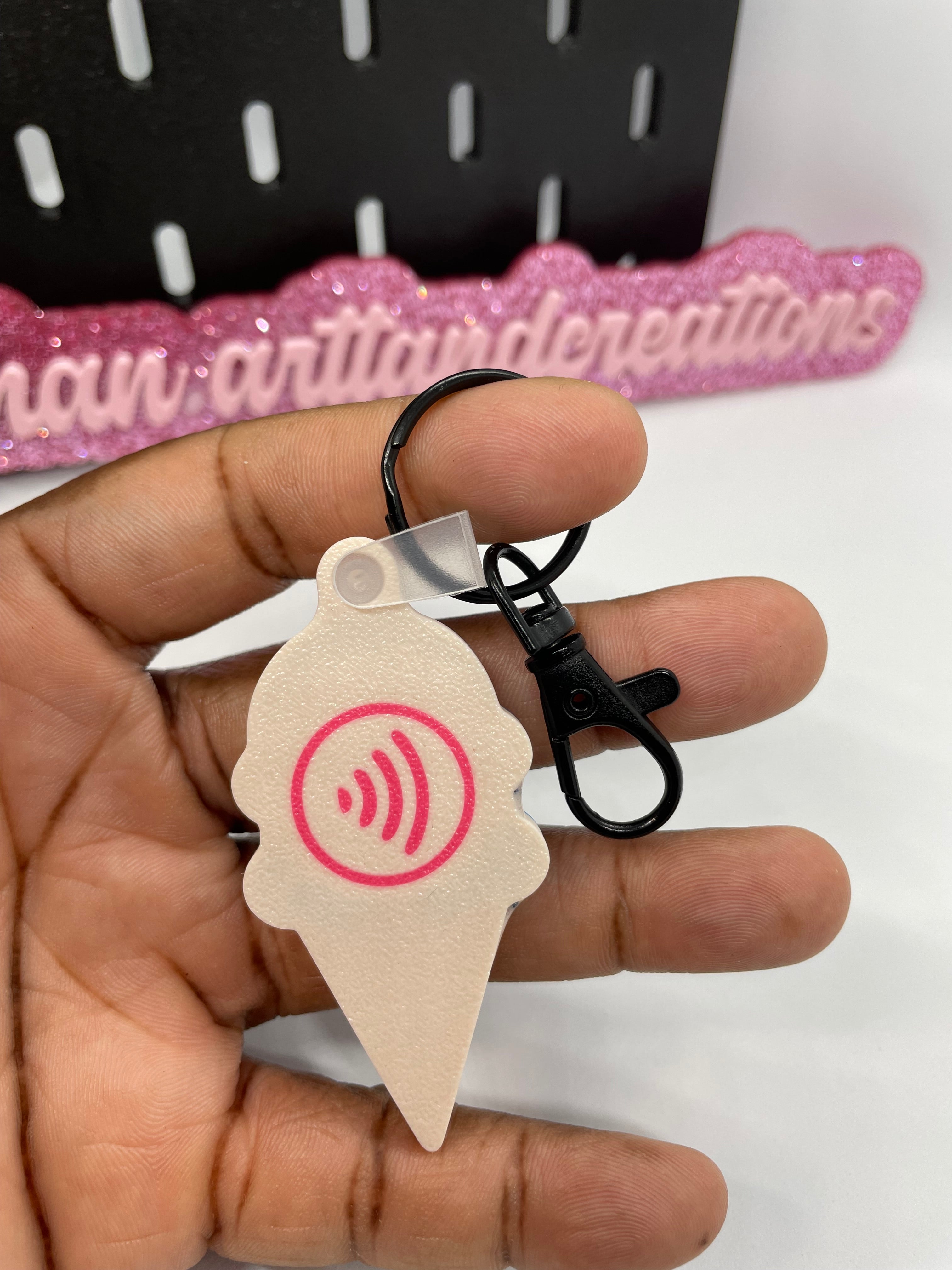 Ice cream cone NFC Keychain