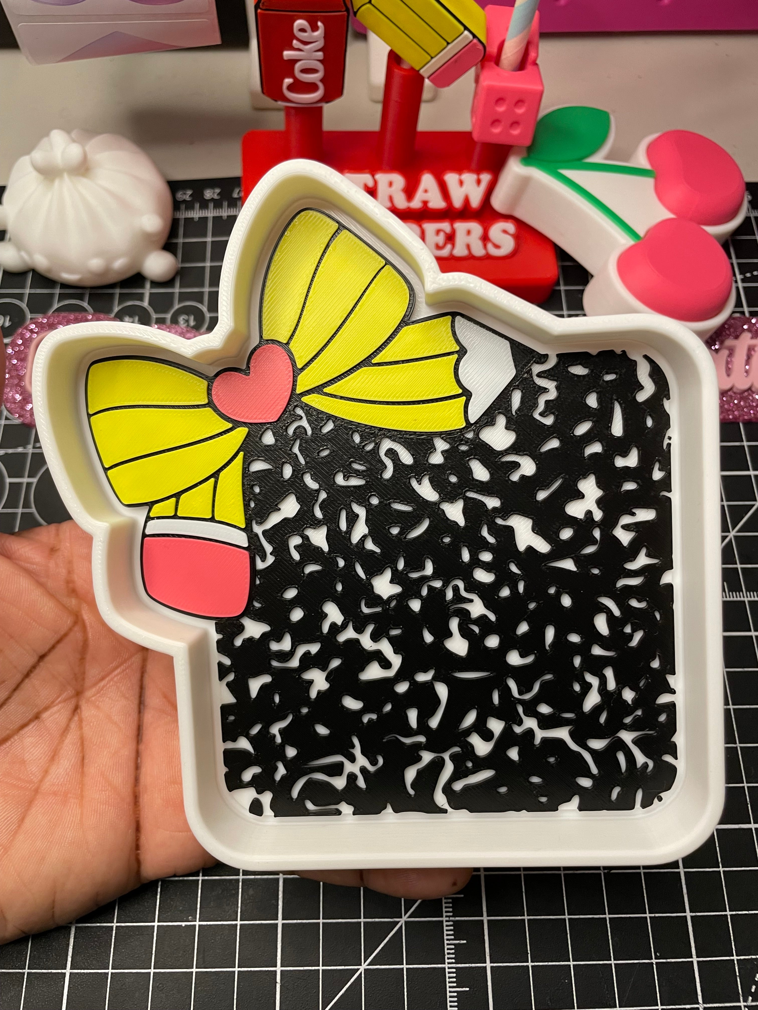 Pencil bow composition tray
