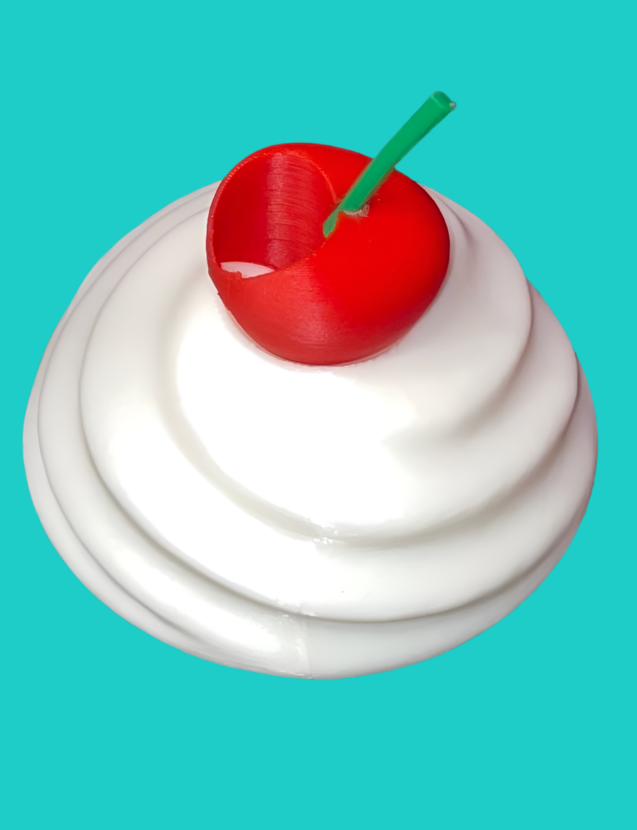 16oz cherry whip cream lid topper