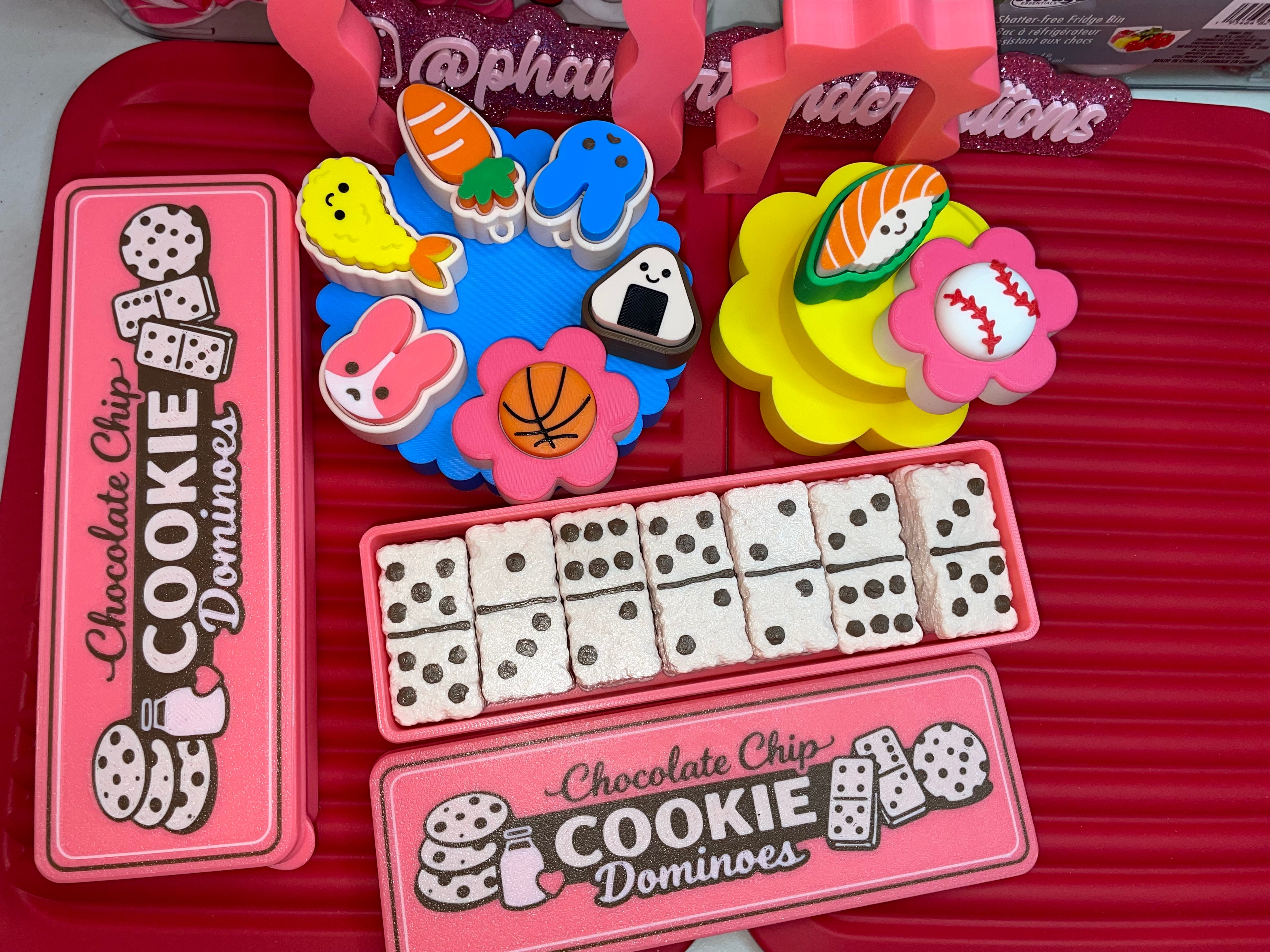 Chocolate chip cookie dominoes