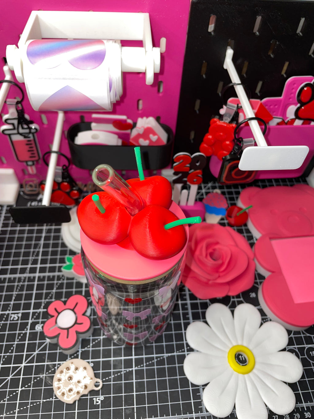 16oz cherries Lid topper
