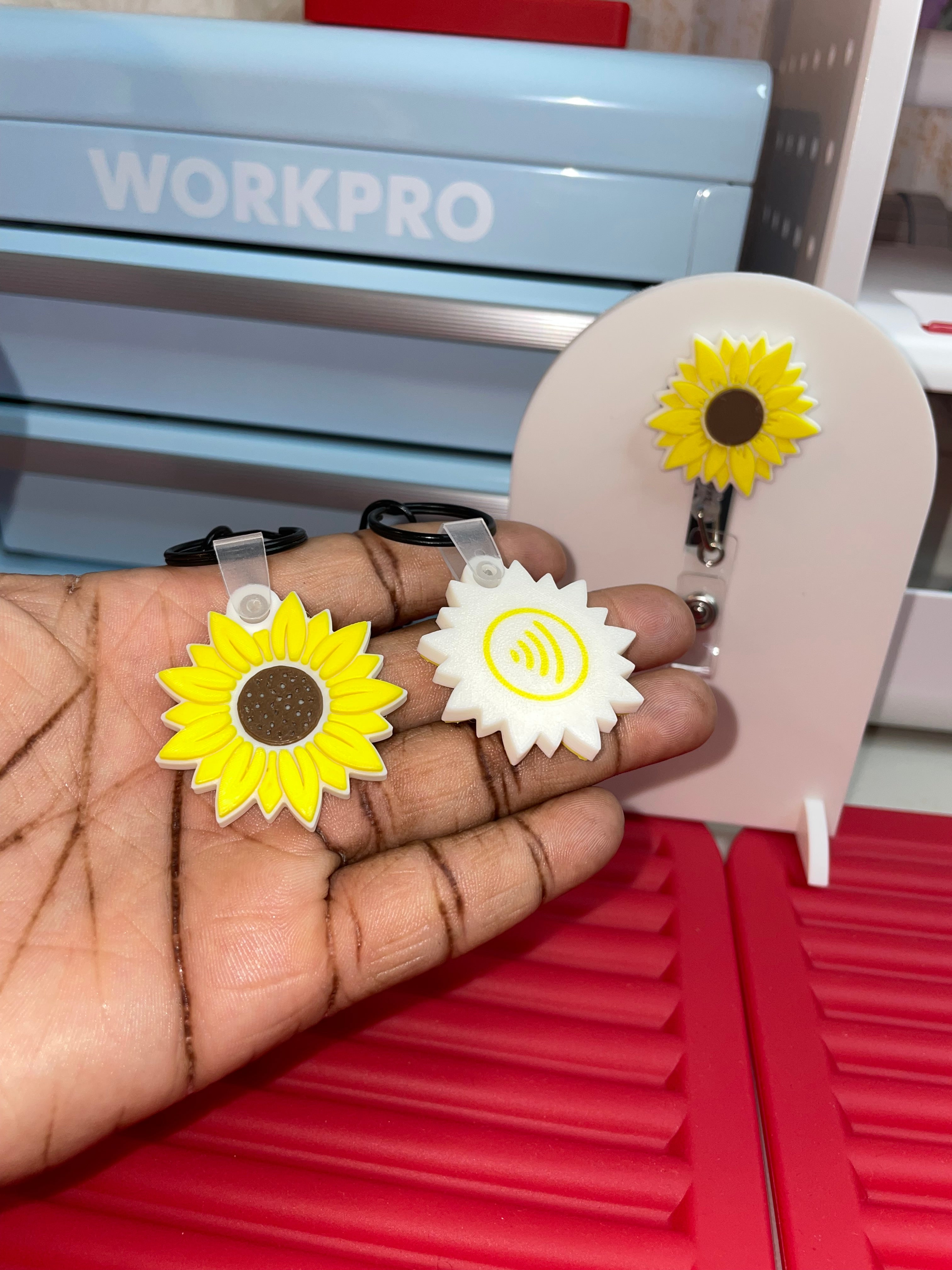 Sunflower NFC keychain