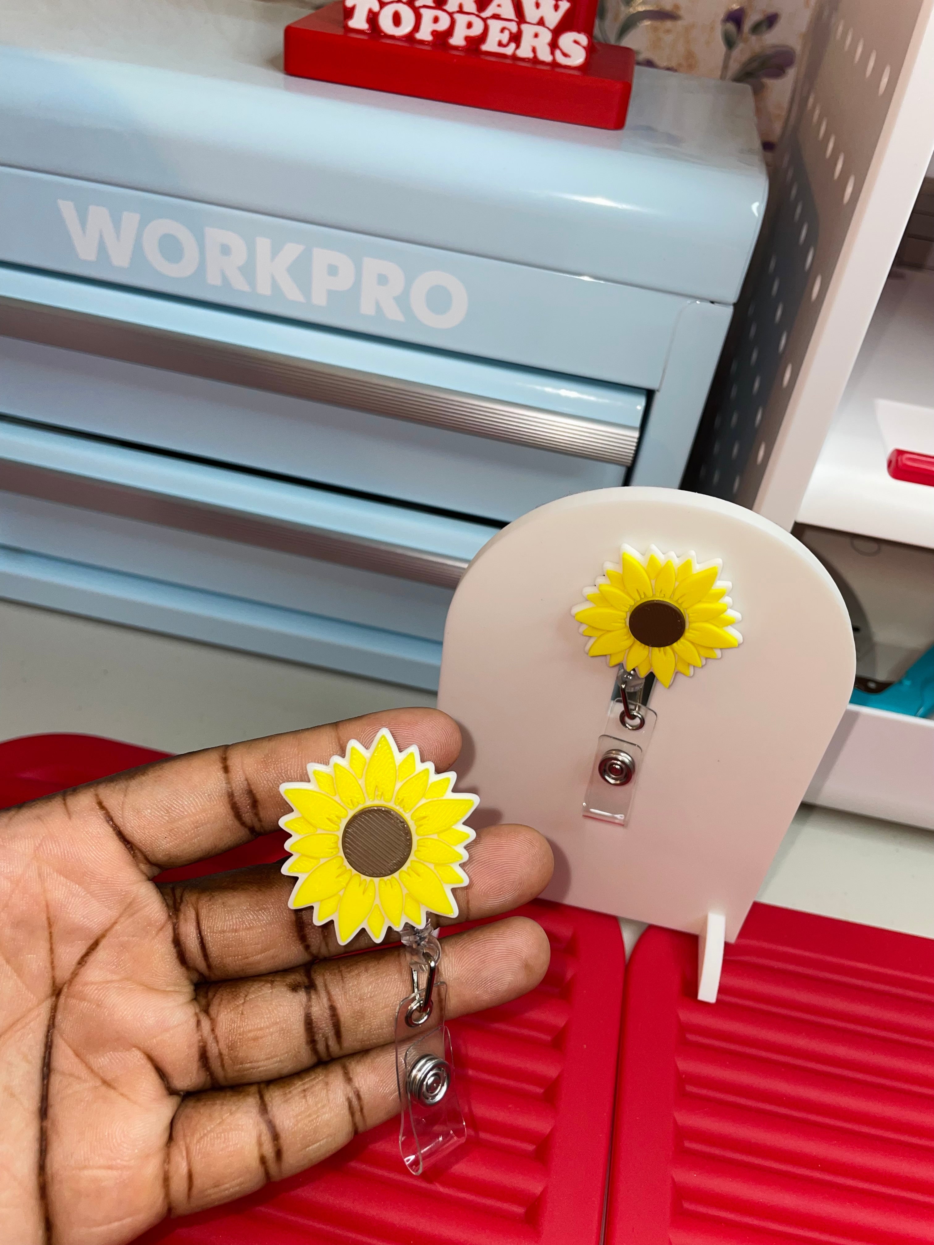 Sunflower reel badge holder