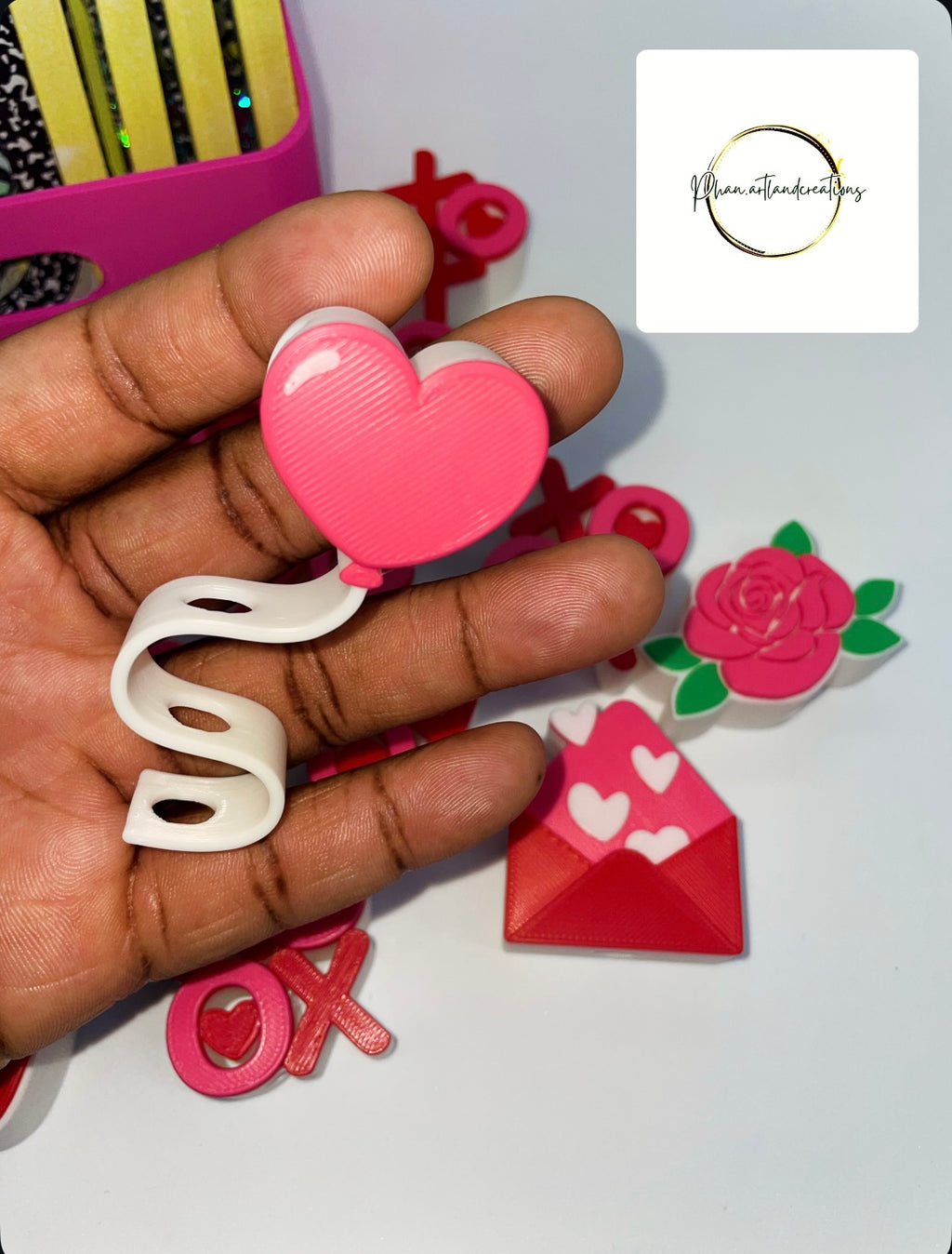Balloon Heart Straw Topper