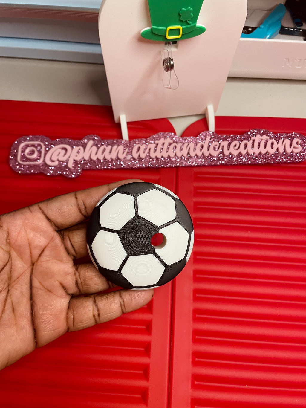 16oz soccer ball lid topper