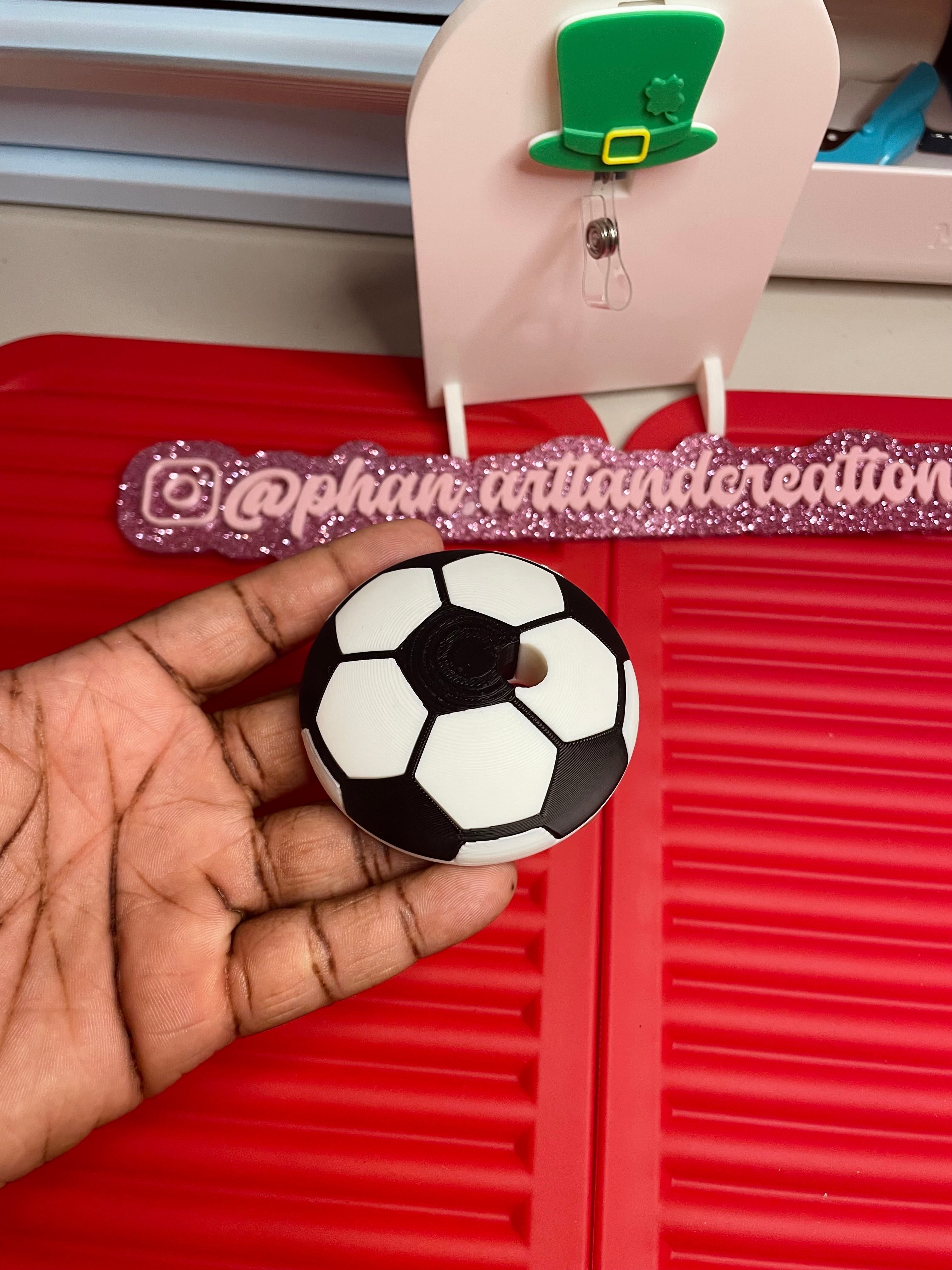 16oz soccer ball lid topper