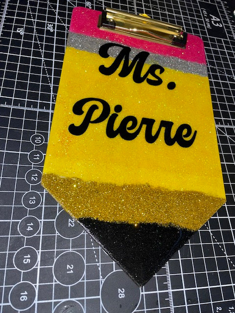 Glitter Pencil Clipboard