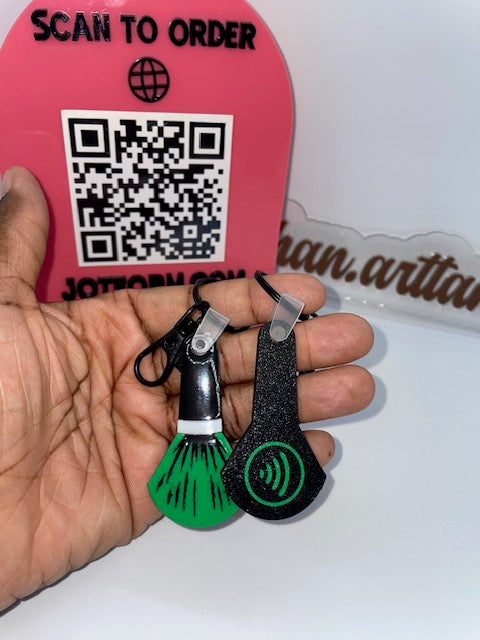 Makeup Brush NFC Keychain