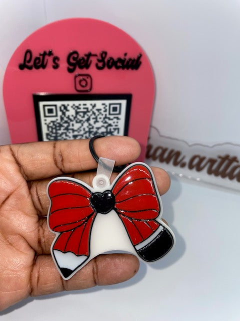 Bow Pencil NFC Keychain