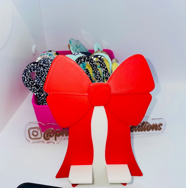 Coquette bow phone holder