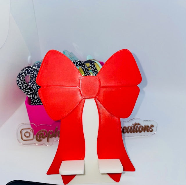 Coquette bow phone holder